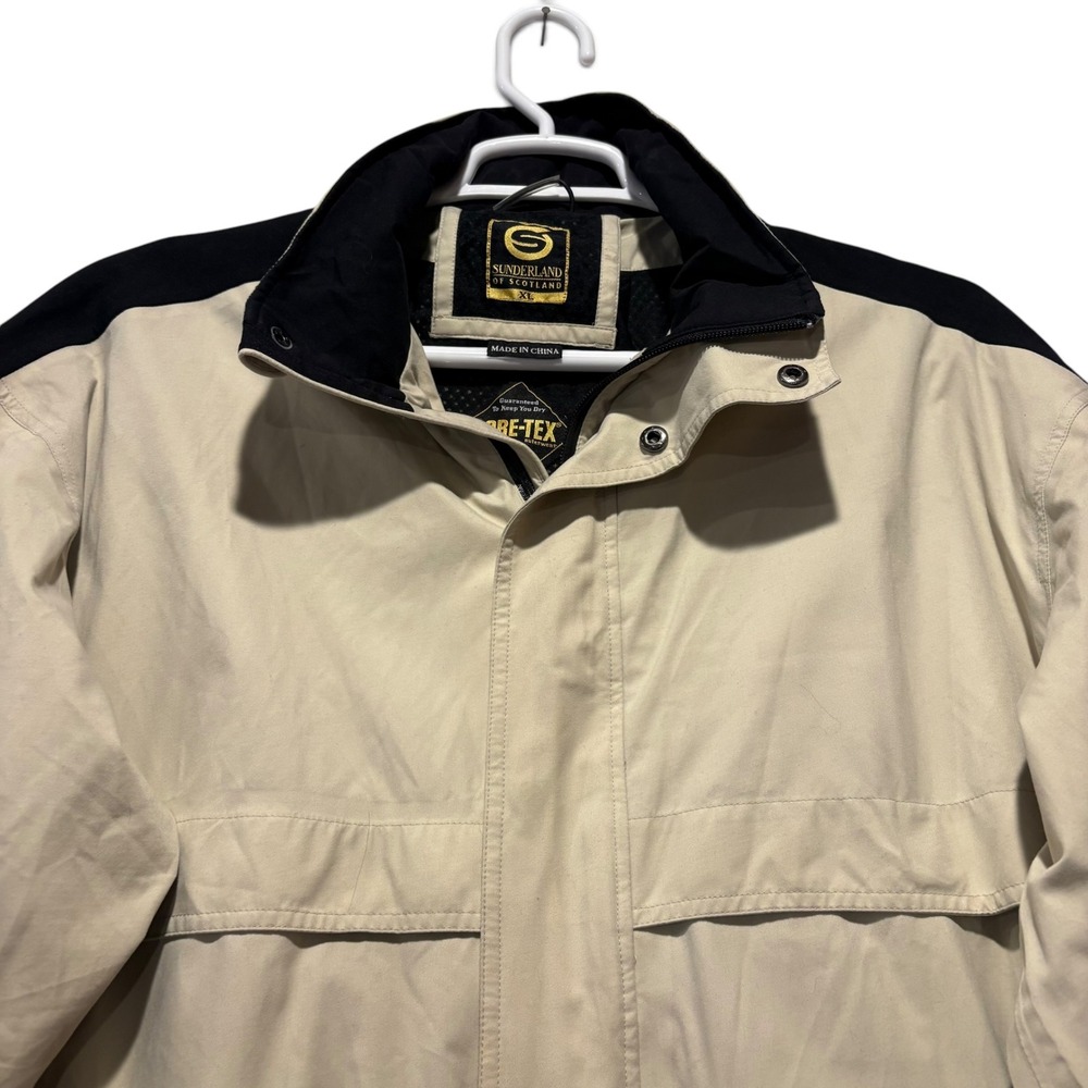 Sunderland of Scotland GT-Tour Golf Jacket Gore-Tex Waterproof Mens XL Tan Black